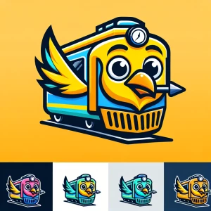 electric train with wise, like a bird