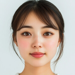 Create an image of a 23-year-old Japanese-American woman with a...