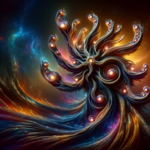 A magnificently intricate alien artifact, appearing both menacin...