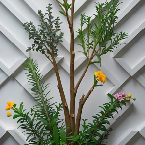 Tronco chico colgante. Con hierbas diferentes como eucalipto y R...