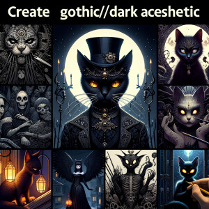 create gothic cat