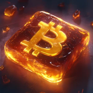 Jelly Bitcoin toast jelly art style