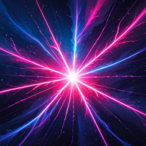 In a mesmerizing display of synthwave colors, a mythical solar f...