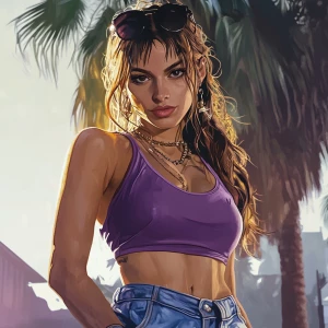 Lucia from GTA 6 in GTA style