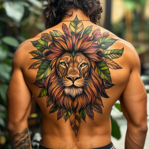 Lion with a Jamaican back image