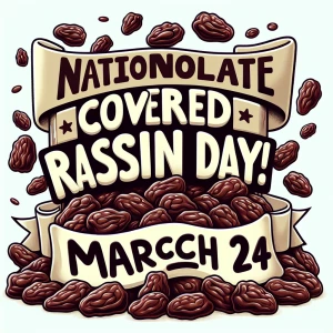 cartoon style image; primary banner states “National Chocolate C...