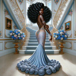 hyper realistic air brushed oil painting art image of a beautifu...