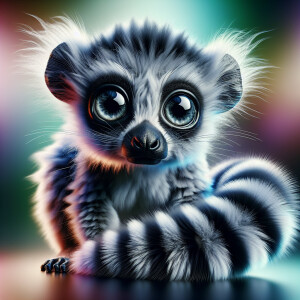 A portrayal of Mort, the small, adorable lemur character from th...