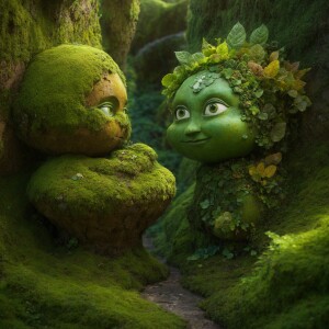 Create a highly detailed digital painting of an Earth elemental...