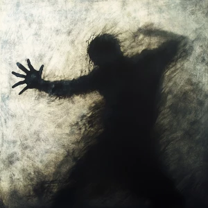 A raging man in shadow form