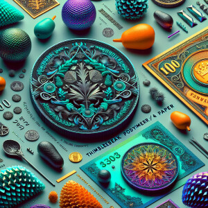 Create an obverse and reverse image of a 303 THIMBLEBEAKS coin a...