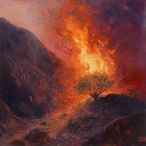 Burning bush on Mt. Sinai