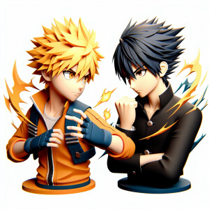 Can you animate Naruto and saske figting