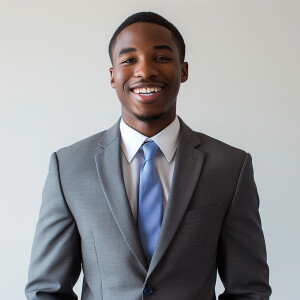 A man wearing a suit.

The Suit Color is gray 

The Tie Color is...