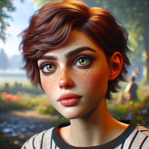 Create a detailed and colorful digital masterpiece of a charming...