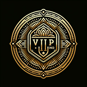 VIP_IND, BACKGROUND BLACK, BADGE GOLD