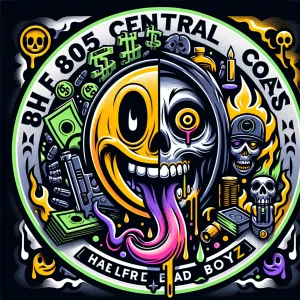 Create aa cartoonish st yle professional ,  horror-themed circul...