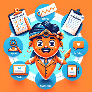 Generate a logo with brand name “Customo” it’s an All in one CRM...