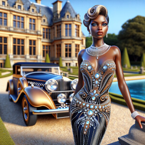 Create a vibrant, 3-D realistic illustration of an light skin, H...