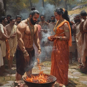 realism art style,a muscular beefy sweaty man standing around fi...