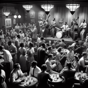 An African American jazz club in the 1950s
