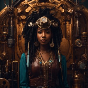 create a  ultra high resolution 3d  beautiful African American w...