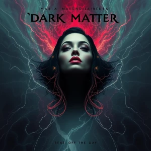 Design a rap album cover titled "Dark Matter" for artist Maria M...