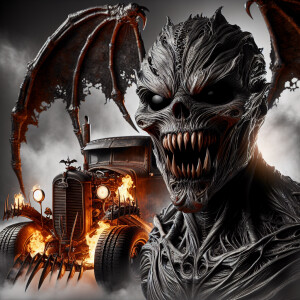 highly detailed macabre demonic character inspired by Jeepers cr...