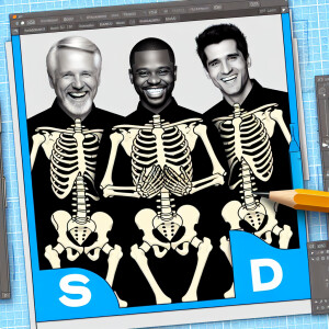 Create an emblem for a group of 3 men who love fun. The group's...