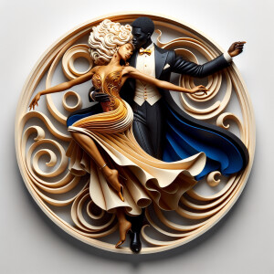 3d wood and porcelain sculpture of an Afrocentric woman with a m...