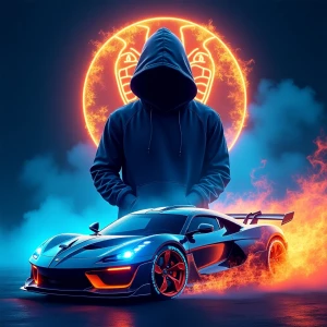 create an image depicts a striking and vibrant digital art style...