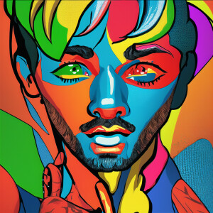 Drake as pop art, 8k, color full, highly detailed
