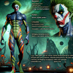 Joker in the style of Yautja's style (Hunter Predator)