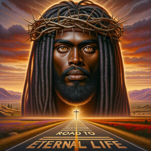Create a hyper-realistic portrait of an African-American Jesus w...