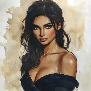 10-second video of a moody watercolor painting coming to life th...