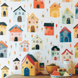 Детские обои с домиками