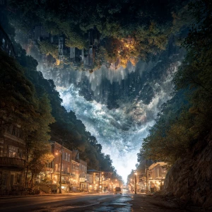 First-person photograph of a third-person perspective of a fourt...