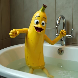 Anthro dirty banana running bath water