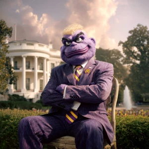 Grimace from McDonald’s in the White House