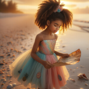 Envision a digital illustration depicting a joyful African Ameri...