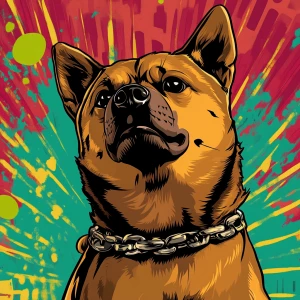 MEME DOGE in GTA art style, , in the style of a Grand Theft Aut...