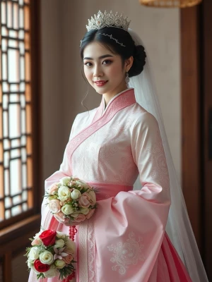 Generate a full body photo, highly detail of a beautiful korean...