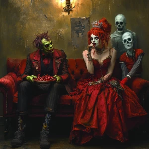 beetlejuice inspired image of the neitherworld waiting room. Pos...