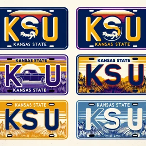 show me a kansas license plate that says KSU