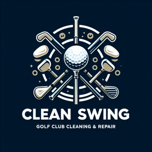 logo for 'Clean Swing Mobile Golf Club Cleaning and Repair' busi...