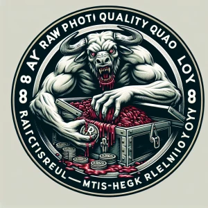 Design a horror-themed logo in 8K RAW photo quality, featuring a...