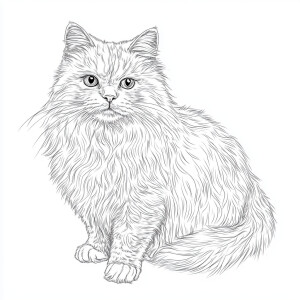 Generate a coloring book-style image in hyper realistic style fe...