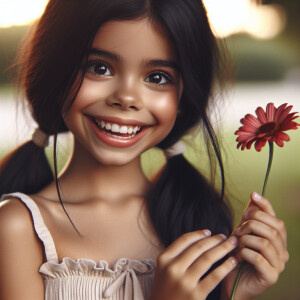 Girl with a flower