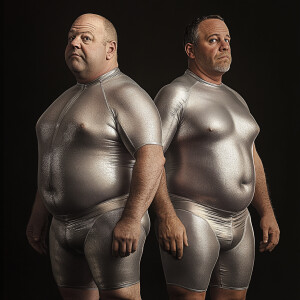 Create a detailed realistic photo illustration featuring head-to...