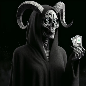 Grim reaper female nsfw black
background, extremely detailed mas...